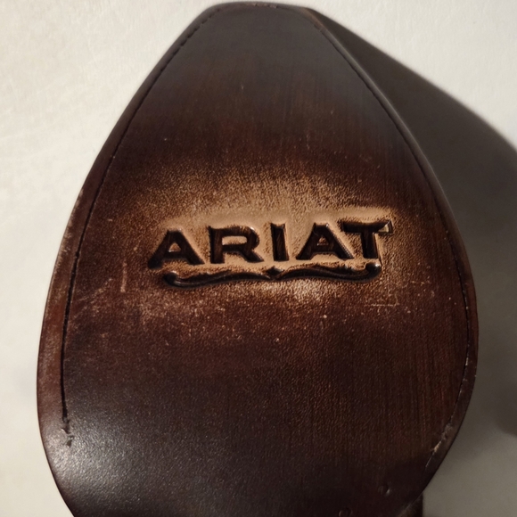 New $209 Ariat Chimayo Roughout Brown Suede Ankle Boots Aztec Hazel Dixon 7.5 - Picture 2 of 12